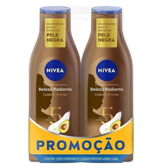 Loção Hidratante Corporal Nivea Beleza Radiante Cuidado Intenso 400ml 2 Unidades