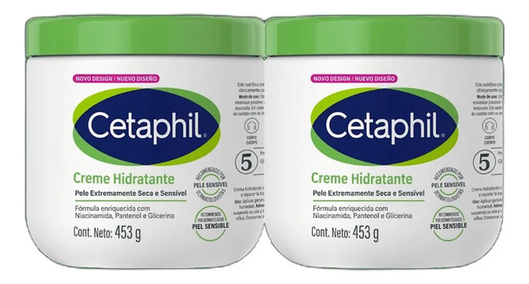 Cetaphil Kit com Dois Cremes Hidratantes Pele Extremamente Seca e Sensível Kit